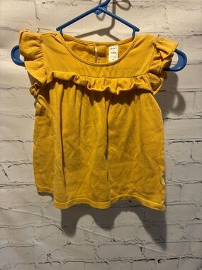 Carter's Yellow Ruffle Sleeve Tank Top